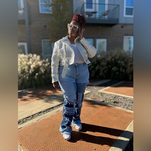 Azalea Wang PLUS SIZE Studded Leather Jacket - Picture 2 of 5